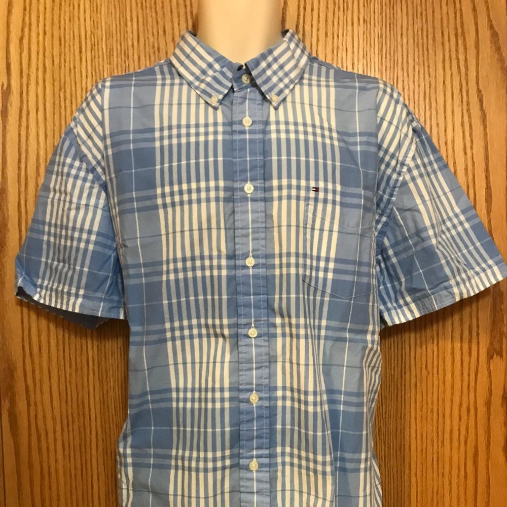 Men's Tommy Hilfiger short sleeve button shirts XXL-LAST ONE